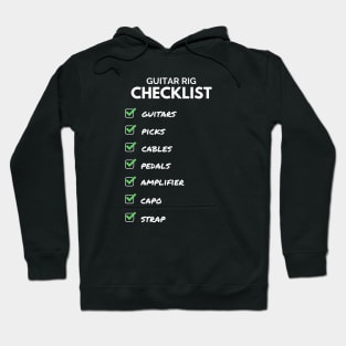 Guitar Rig Checklist Dark Theme Hoodie